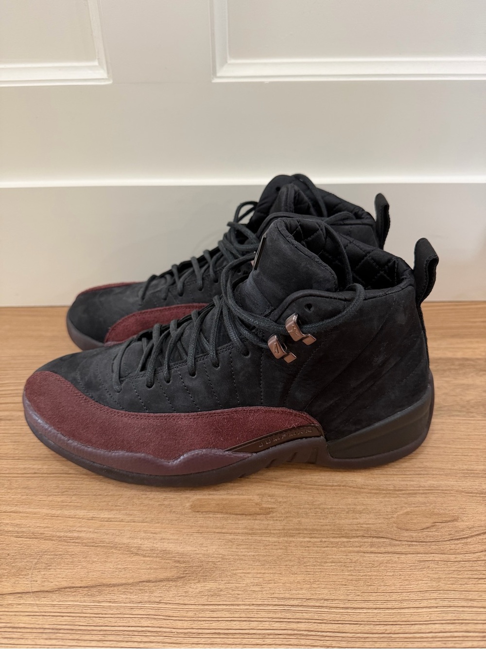 Nike Air Jordan 12 x A Ma Maniére Black Burgundy Men’s 10.5 Women’s 11.5